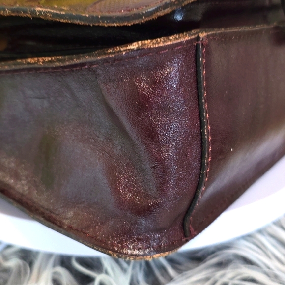 Patricia Nash ILINA Burgundy Cut Out Tooled Leather Crossbody Bag - Picture 13 of 15